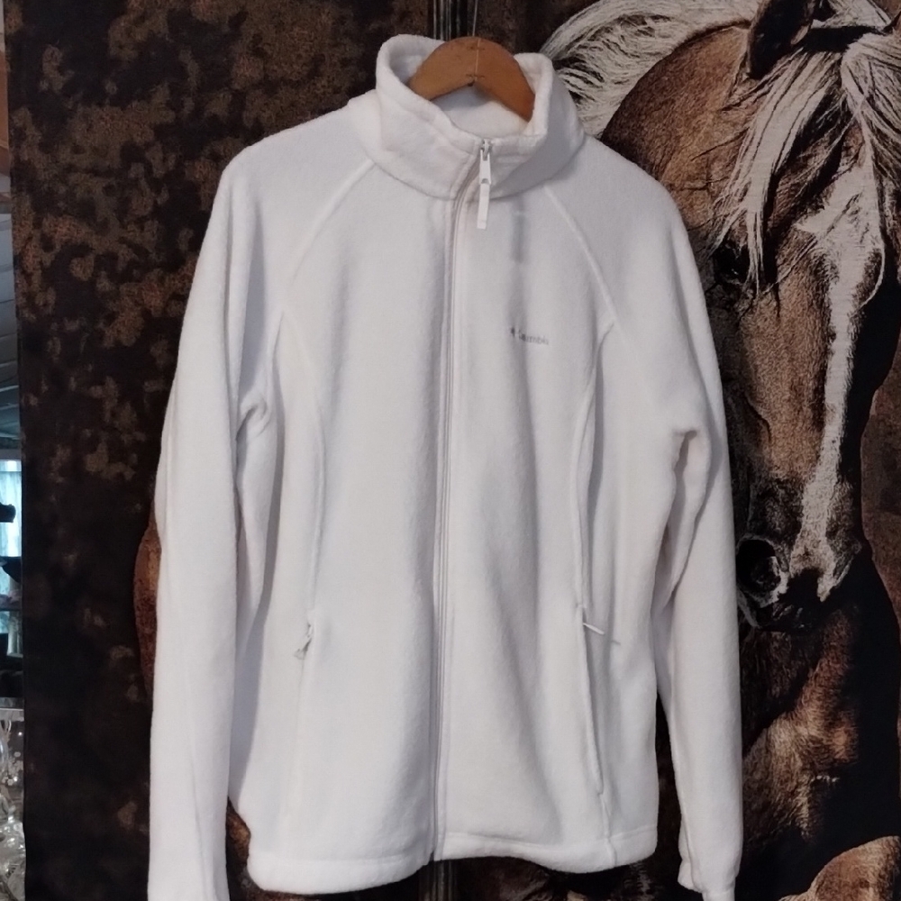 Columbia Soft White Fleece Jacket